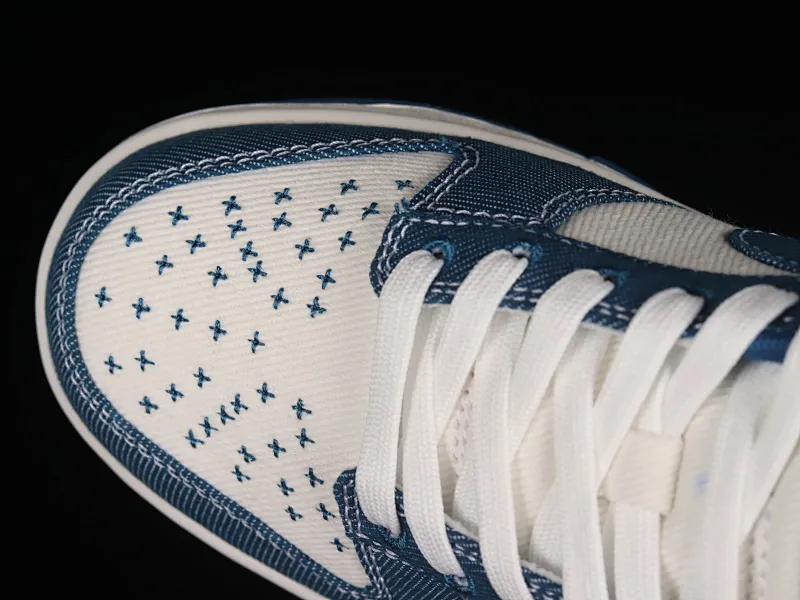 All categories Nk SB Dunk series Nk SB Dunk Low low-top sneakers Nk Dunk Low "Industrial Blue" Sashiko embroidery theme SB low-top sports and leisure sneakers DV0834-101